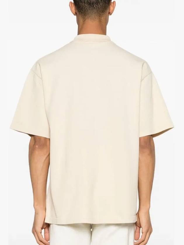 Bold Fox Head Patch Oversized Polo Shirt Beige - MAISON KITSUNE - BALAAN 5