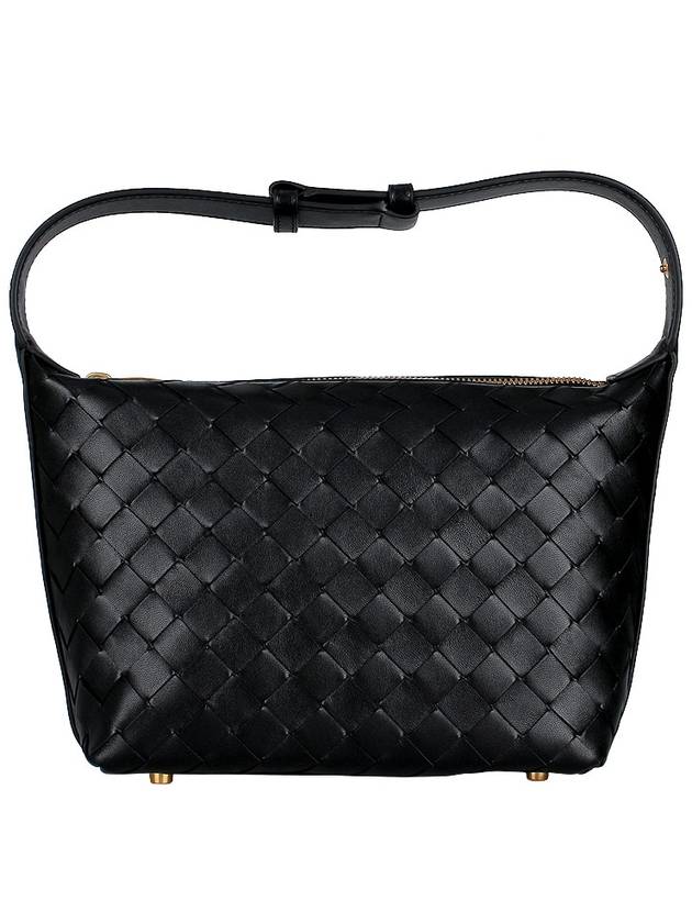 Intreciato Small Leather Tote Bag Black - BOTTEGA VENETA - BALAAN 4