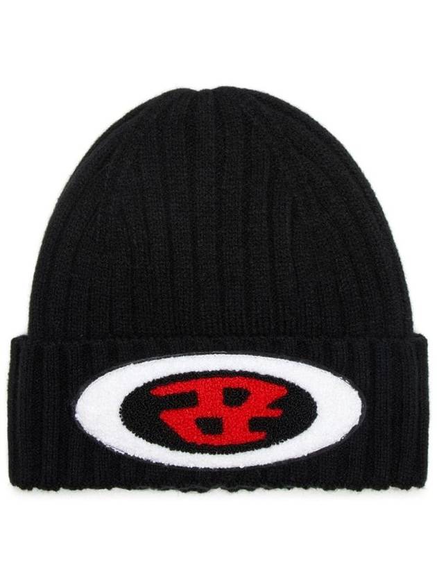 Intarsia C Logo Beanie Black - DIESEL - BALAAN 1