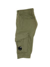 Stretch Satin Cargo Shorts Green - CP COMPANY - BALAAN 4