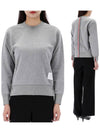 Center Back RWB Stripe Classic Loopback Crewneck Sweatshirt Light Grey - THOM BROWNE - BALAAN 2