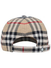 Check Cotton Ball Cap Beige - BURBERRY - BALAAN 6