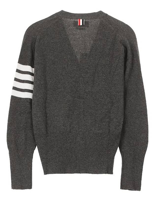 Men's Diagonal Classic Cashmere Cardigan Mid Grey - THOM BROWNE - BALAAN 3