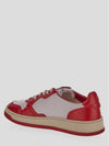 Men's Medalist Low Leather Sneakers White Red - AUTRY - BALAAN 3