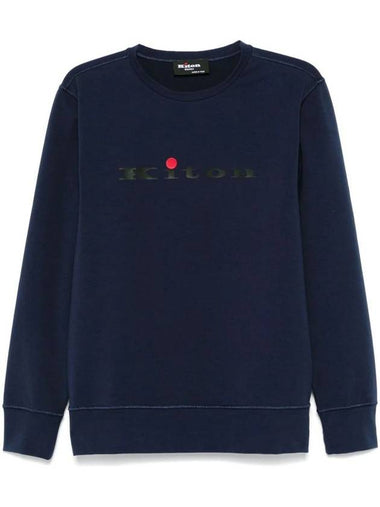 Kiton Sweatshirt With Rubberized Logo - KITON - BALAAN 1