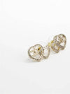 stud earrings metal strass gold crystal - CHANEL - BALAAN 5