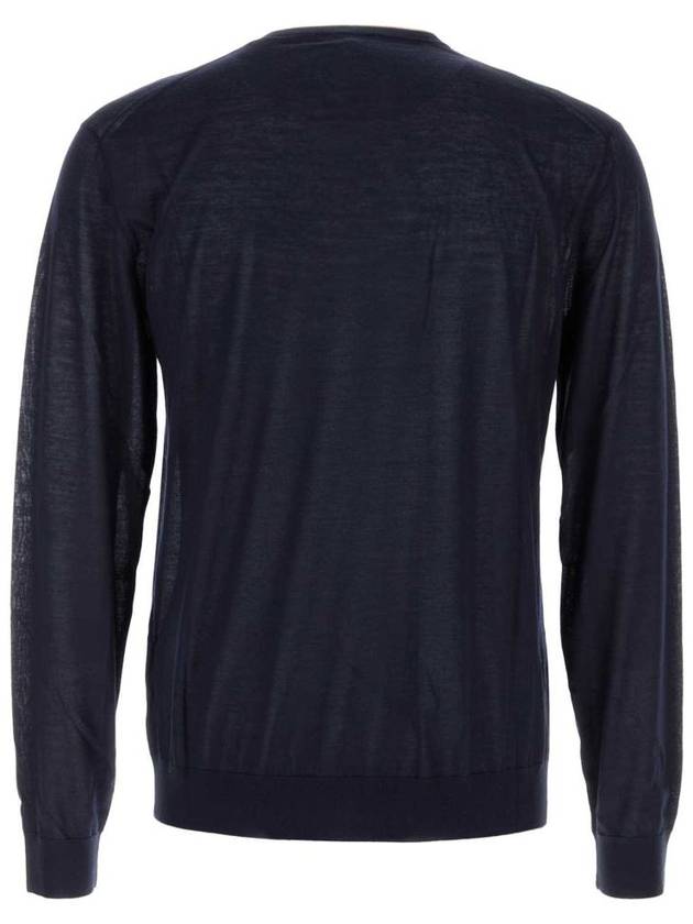 Fine wool knit top navy - PRADA - BALAAN 3