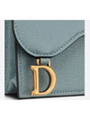 Saddle Flap Card Wallet Cloud Blue - DIOR - BALAAN 6