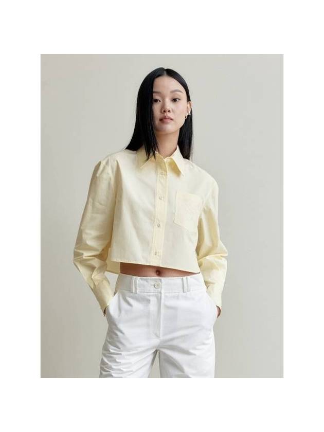 Women's Sage Crop Shirt Yellow - CLAIR DE SAGE - BALAAN 1