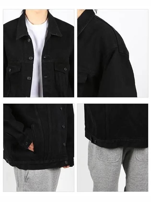 Oversized Denim Jacket Black - BALENCIAGA - BALAAN 4