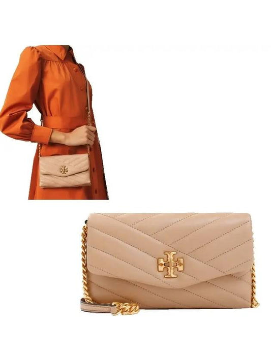 Kira Chevron Chain Long Wallet Desert Dune - TORY BURCH - BALAAN 1