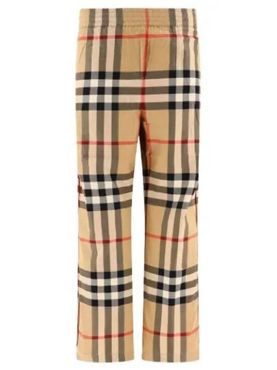 Check Cotton Straight Pants Beige - BURBERRY - BALAAN 2