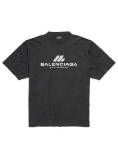 Activewear Medium Fit Short Sleeve T-Shirt Black - BALENCIAGA - BALAAN 2