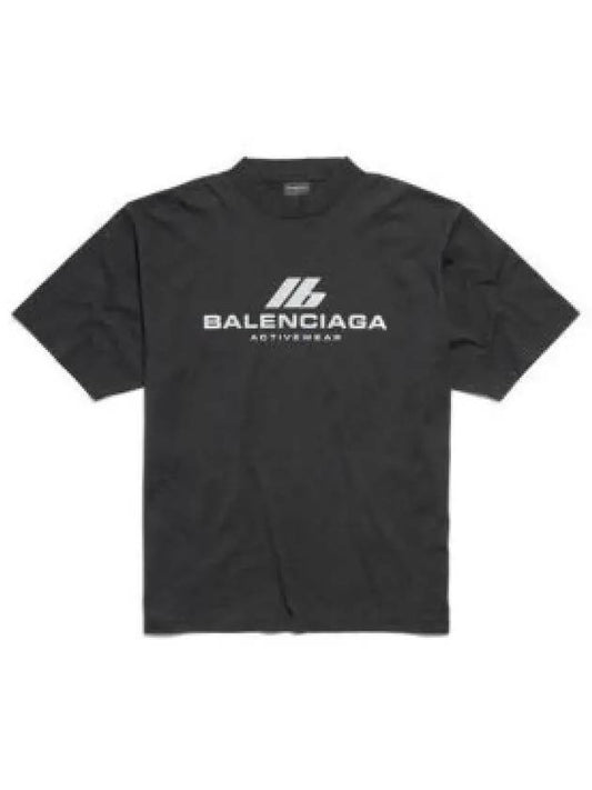 Activewear Medium Fit Short Sleeve T-Shirt Black - BALENCIAGA - BALAAN 2