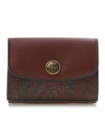 Paisley Compact Half Wallet Brown - ETRO - BALAAN 1