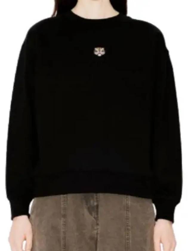 Lucky Tiger Embroidery Crew Neck Sweatshirt Black - KENZO - BALAAN 2