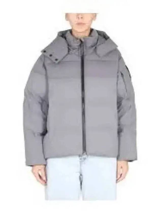 UNA PUFFER JACKET GRAY UNACONCRETE - NOBIS - BALAAN 1