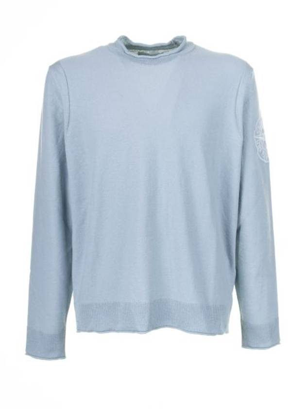 Stone Island Sweater 8015523B9 V0041 Free Sky Blue - STONE ISLAND - BALAAN 1