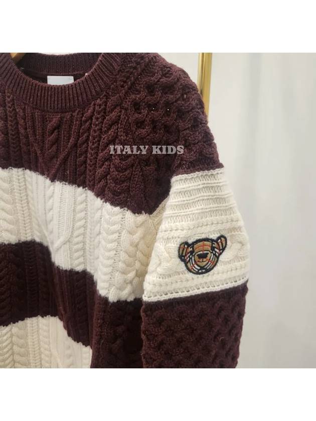 Kids Cable Knit Sweater 8043979 Italian - BURBERRY - BALAAN 3