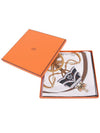 Stately Wheels Silk Scarf 90 Blanc - HERMES - BALAAN 3