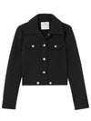 Twill Trucker Jacket Black - COURREGES - BALAAN 3