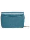 Pocket Coin Zipper Card Wallet Dusty Blue - LE MASQUE - BALAAN 6