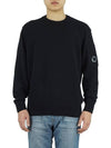 Lambswool GRS Crew Neck Knit Top Black - CP COMPANY - BALAAN 2