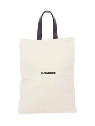 Logo Tote Bag Beige - JIL SANDER - BALAAN.