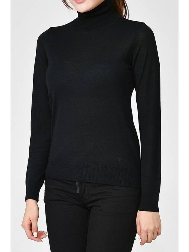 Wool Turtleneck Black - EMPORIO ARMANI - BALAAN 2