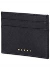 Logo Saffiano Card Wallet Black - MARNI - BALAAN 3