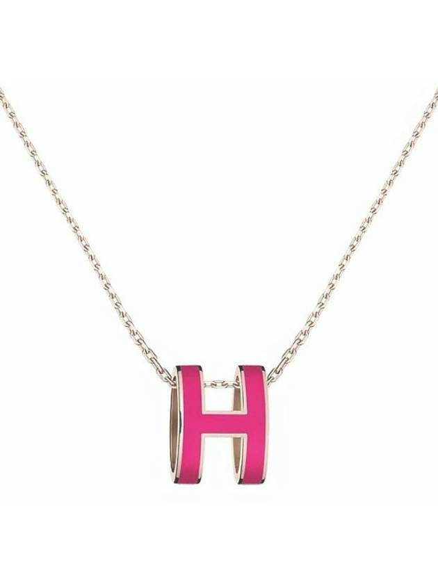 Pop H Pendant Necklace Silver - HERMES - BALAAN 1