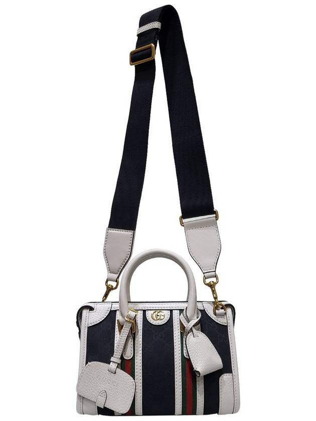 Women s 715771 GG Web Canvas Mini Top Handle Tote Bag Strap - GUCCI - BALAAN 5