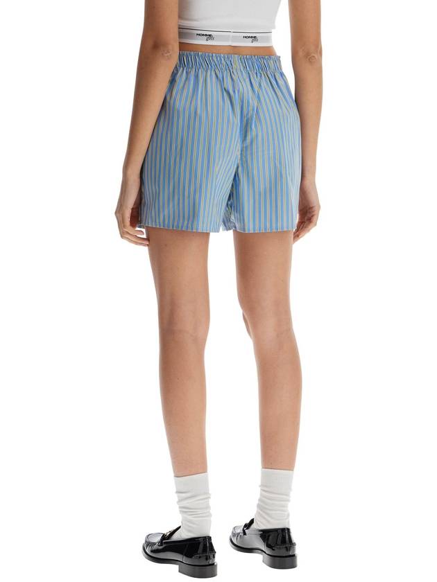 blue cotton boxer shorts with vertical yellow stripes - HOMMEGIRLS - BALAAN 3