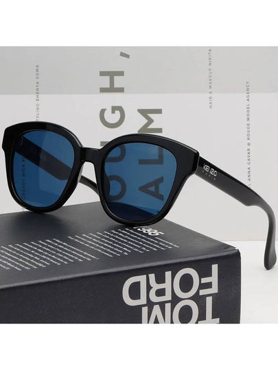 Sunglasses KZ40157I 01V Overfit Square Horn Rim Black - KENZO - BALAAN 2