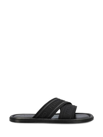 Salvatore Sandals 01G833769514001 P24 BLACK - SALVATORE FERRAGAMO - BALAAN 1