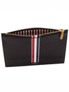 Logo Leather Coin Wallet Black - THOM BROWNE - BALAAN 5