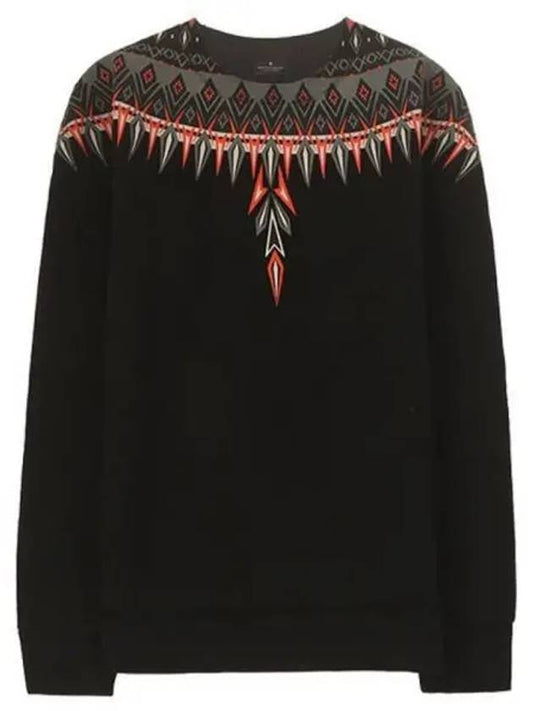 Men's Norwegian Print Sweatshirt Black - MARCELO BURLON - BALAAN 2