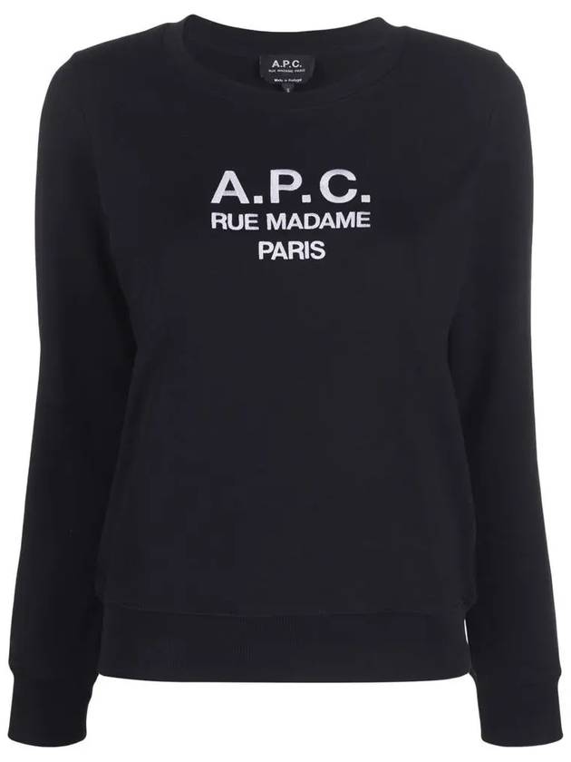 Women's Tina Logo Sweat Sweatshirt Black - A.P.C. - BALAAN 3