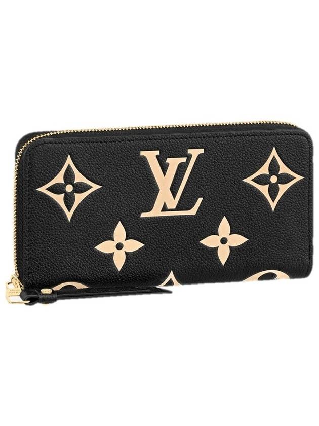 Zippy Monogram Long Wallet Black Beige - LOUIS VUITTON - BALAAN 3