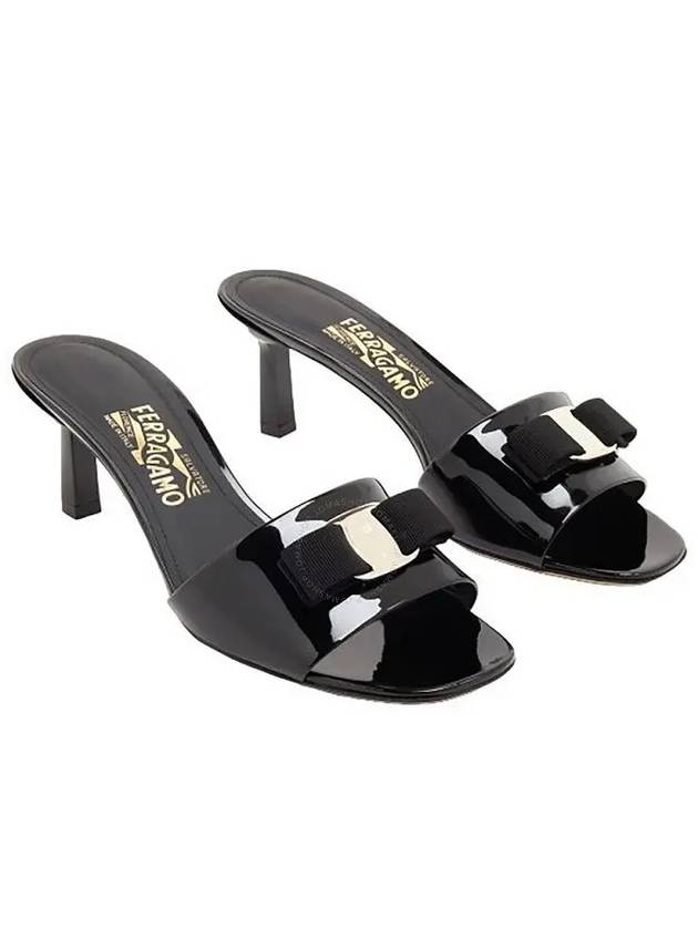 Vara Bow Sandal Heels Black - SALVATORE FERRAGAMO - BALAAN 2