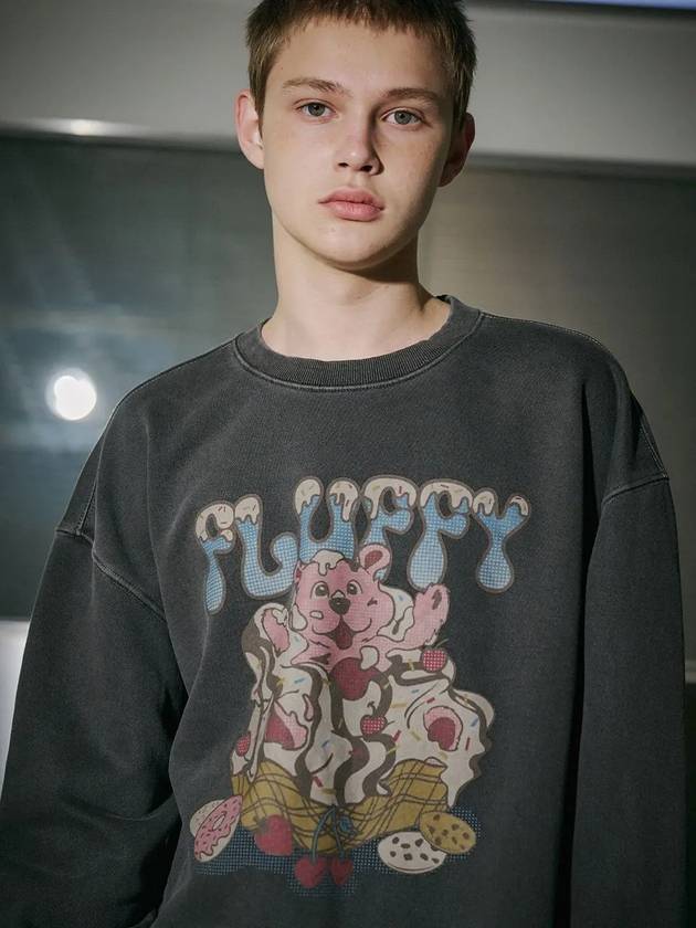 Fluffy Bear Pigment Sweatshirt Smoke Black - CPGN STUDIO - BALAAN 2