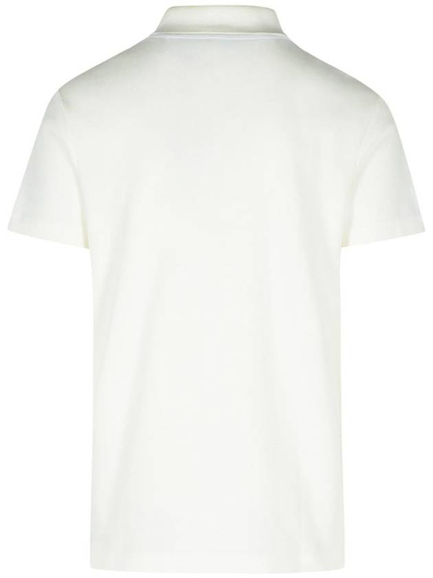 EKD Embroidered Cotton Polo Shirt White - BURBERRY - BALAAN 4