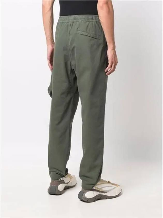 Brushed Textured Recycled Cotton Cargo Pants Olive - STONE ISLAND - BALAAN 4