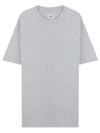 Logo Backprint Cotton Short Sleeve T-Shirt Grey - CP COMPANY - BALAAN 2