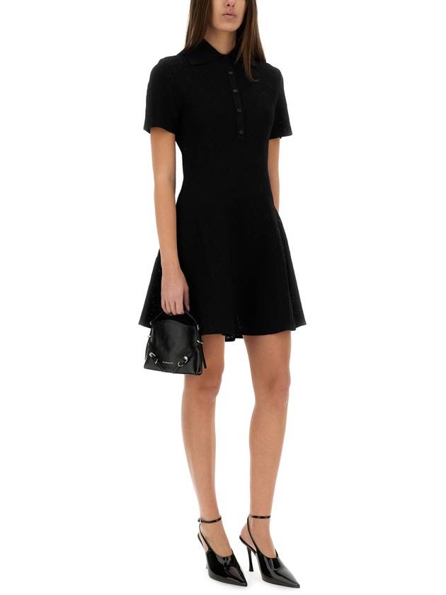 "MONOGRAM 72" JACQUARD POLO STYLE DRESS - GIVENCHY - BALAAN 2