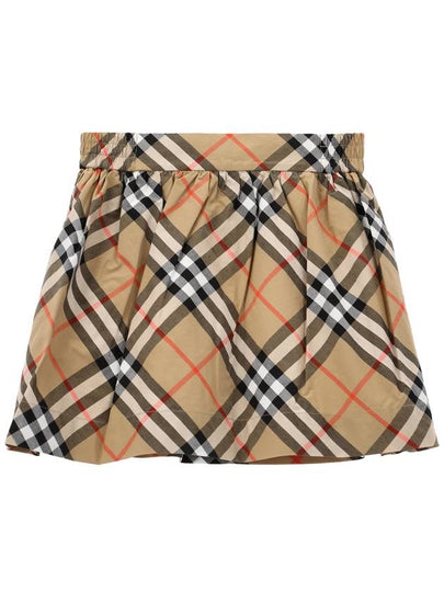 Kids Check Skirt Beige - BURBERRY - BALAAN 2