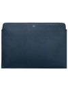 Document grained calfskin clutch bag navy blue - CELINE - BALAAN 1