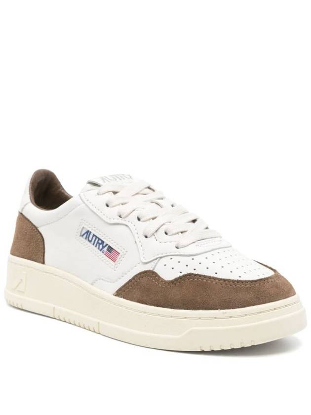 Autry Medalist Low Sneakers In White And Cigar Leather And Suede Shoes - AUTRY - BALAAN 2