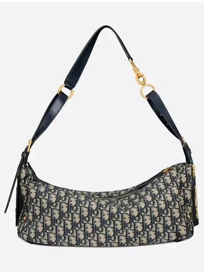 D-Journey Oblique Jacquard Medium Shoulder Bag Blue - DIOR - BALAAN 2