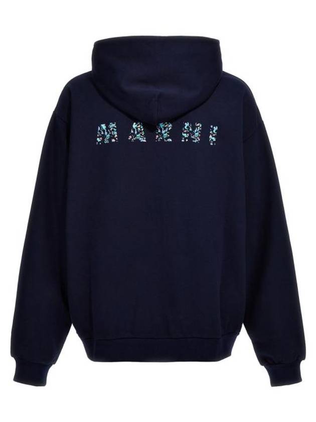 Logo Print Hoodie Blue - MARNI - BALAAN 3